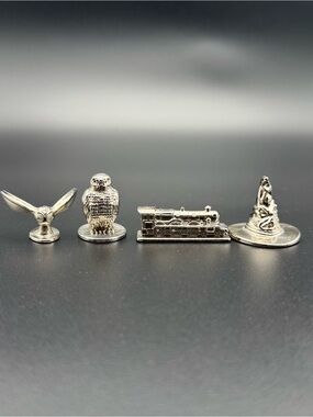 Harry Potter Silver Game Tokens Set - Owl, Train, Wings, Wizard Hat